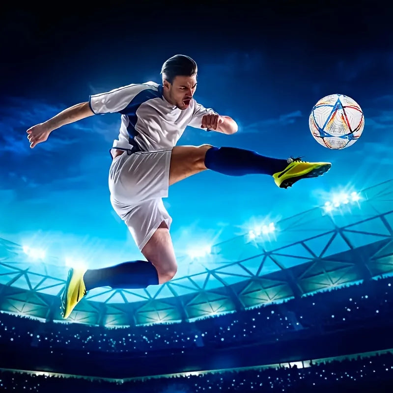 Premium Machine-Stitched Soccer Ball, Durable PU Training Match Ball For Teens Adults, Outdoor Sports Competition Football