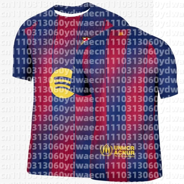 Soccer Jersey Red and Blue Color Scheme Football Team Classic Sportswear Men's Home/Away/Third Casual T-Shirt